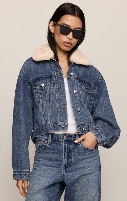 Z SUPPLY Daily Sherpa Denim Jacket - Hush