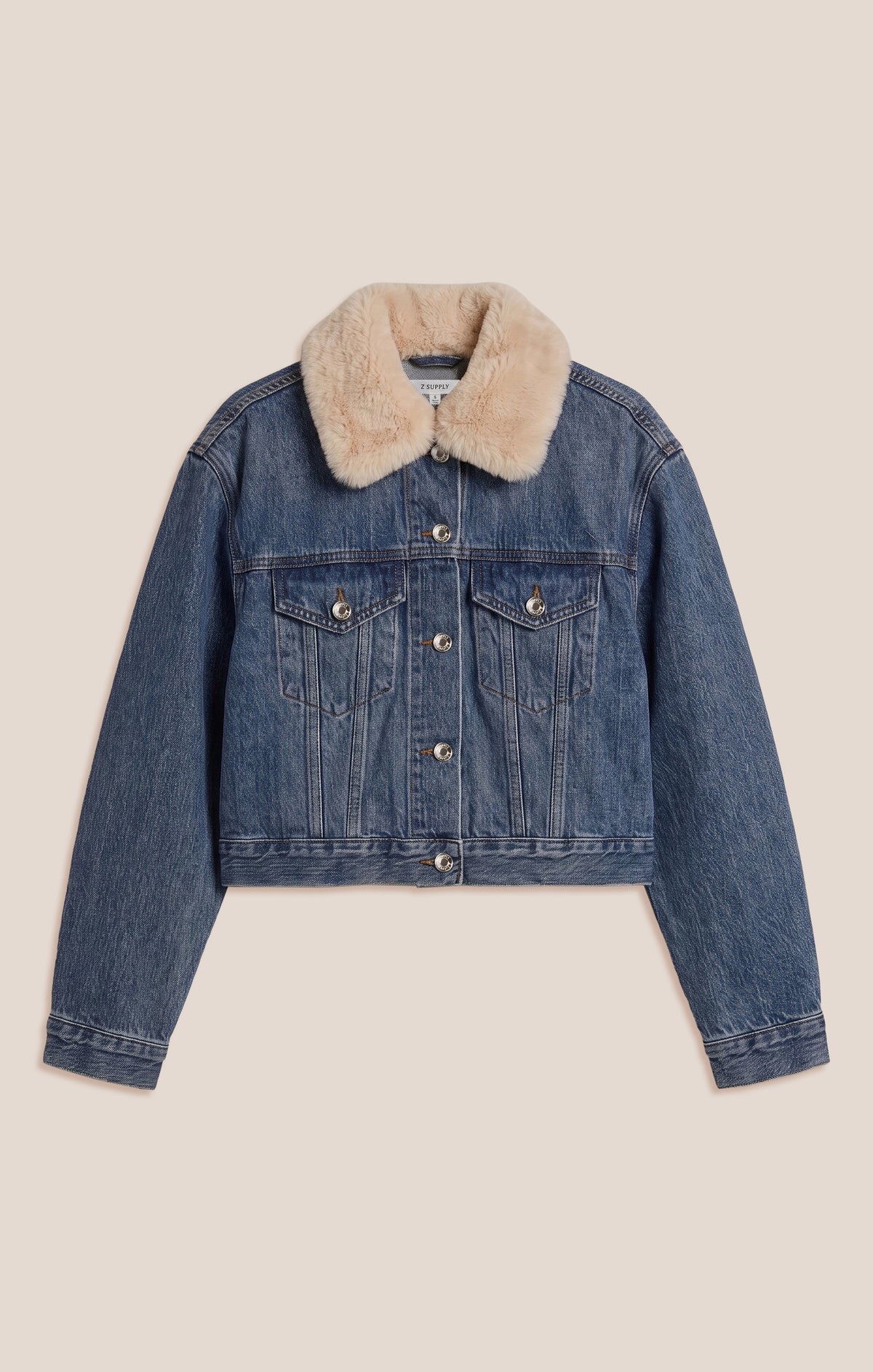 Z SUPPLY Daily Sherpa Denim Jacket - Hush
