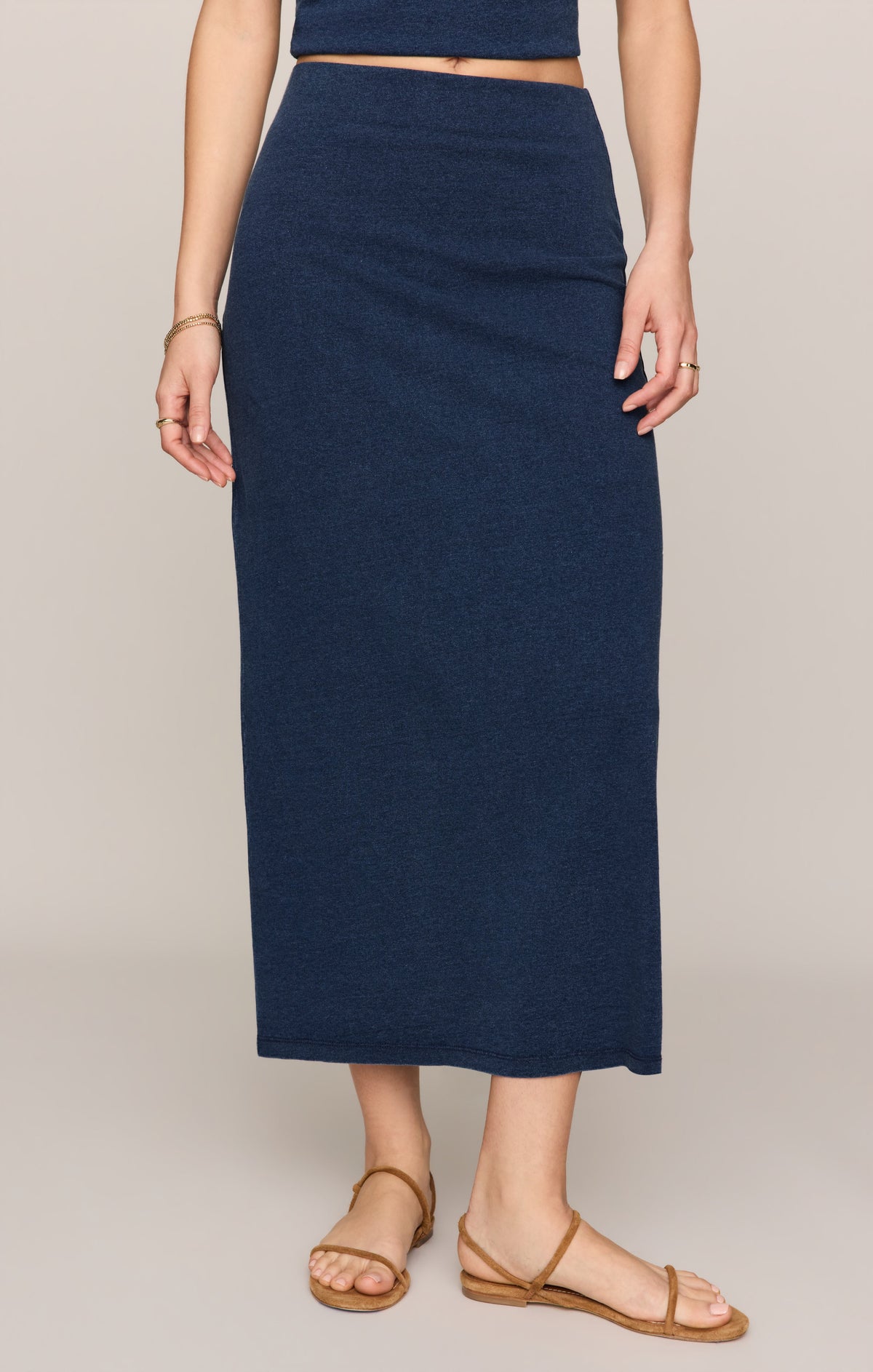 Z SUPPLY Gail Jersey Denim Midi Skirt