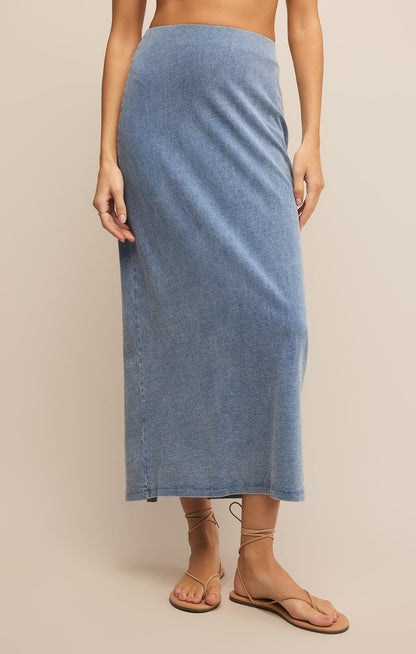 Z SUPPLY Gail Jersey Denim Midi Skirt