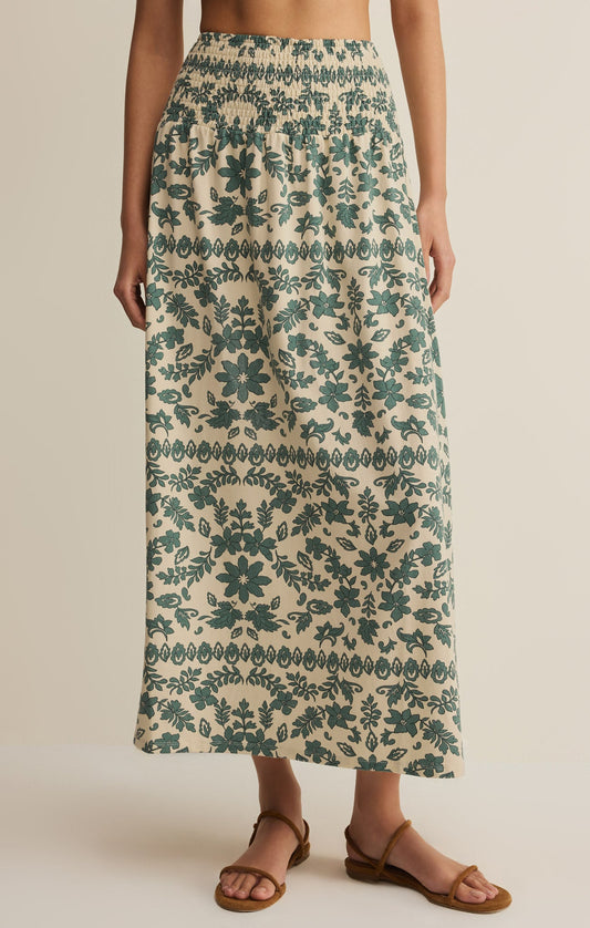 Z SUPPLY Leya Tera Paisley Maxi Skirt - Everglade