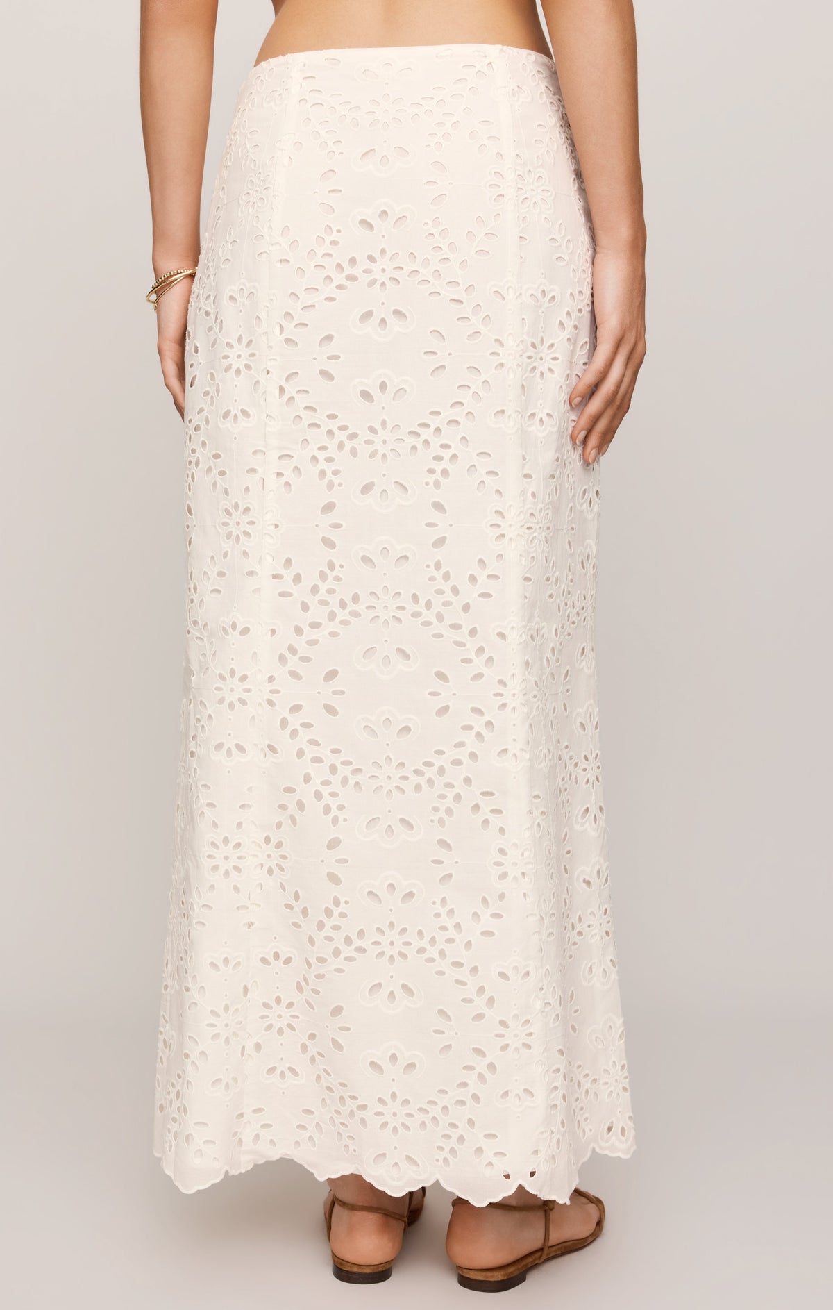 Z SUPPLY Emrie Eyelet Maxi Skirt - White