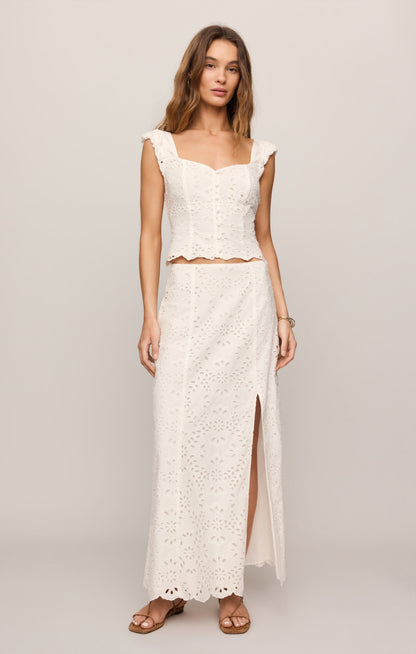 Z SUPPLY Emrie Eyelet Maxi Skirt - White