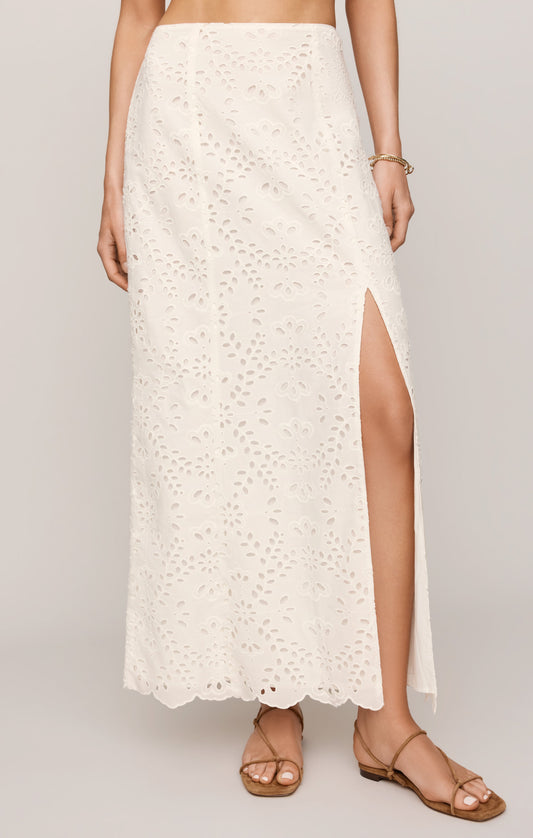Z SUPPLY Emrie Eyelet Maxi Skirt - White