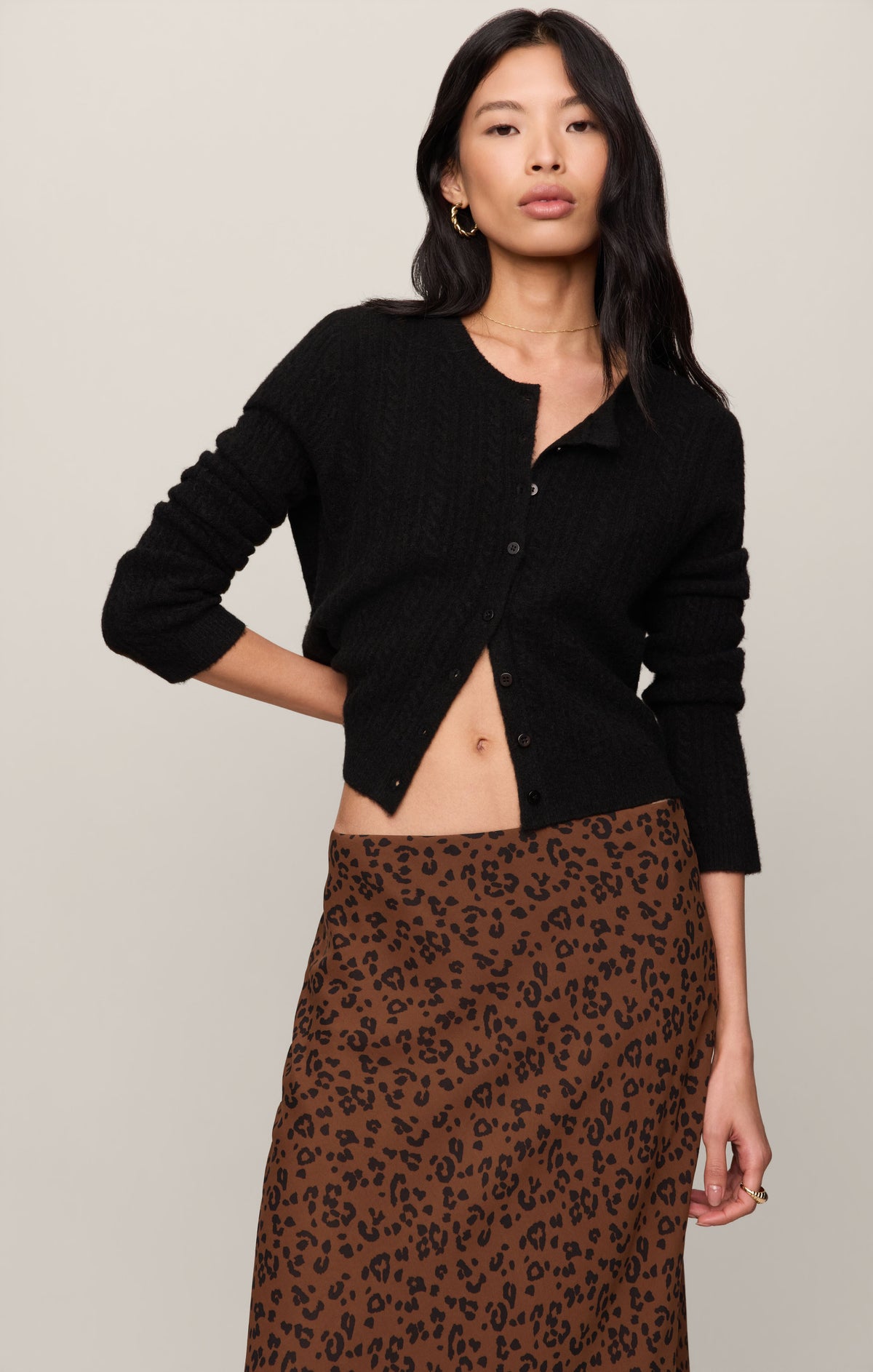 Z SUPPLY Europa Leopard Maxi Skirt - Burnt Umber