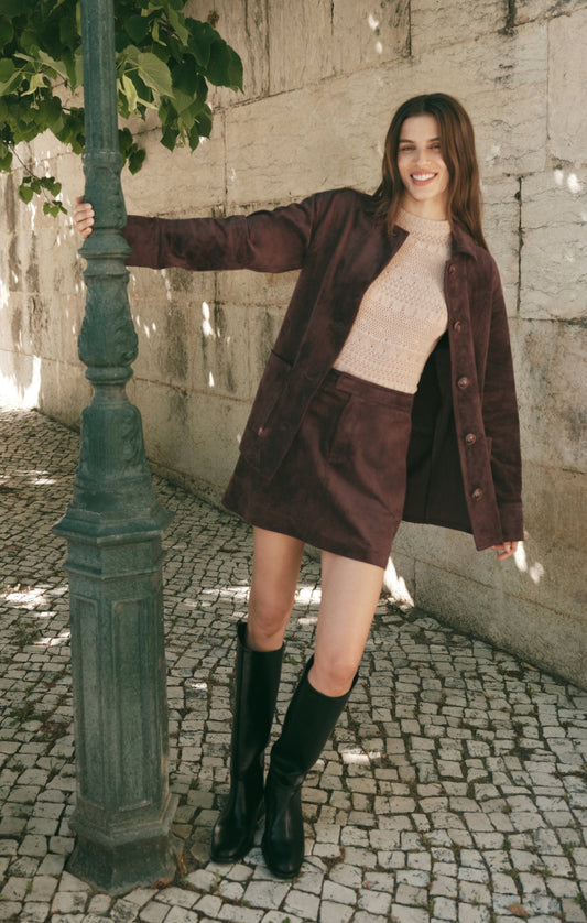 Z SUPPLY Perri Faux Suede Mini Skirt