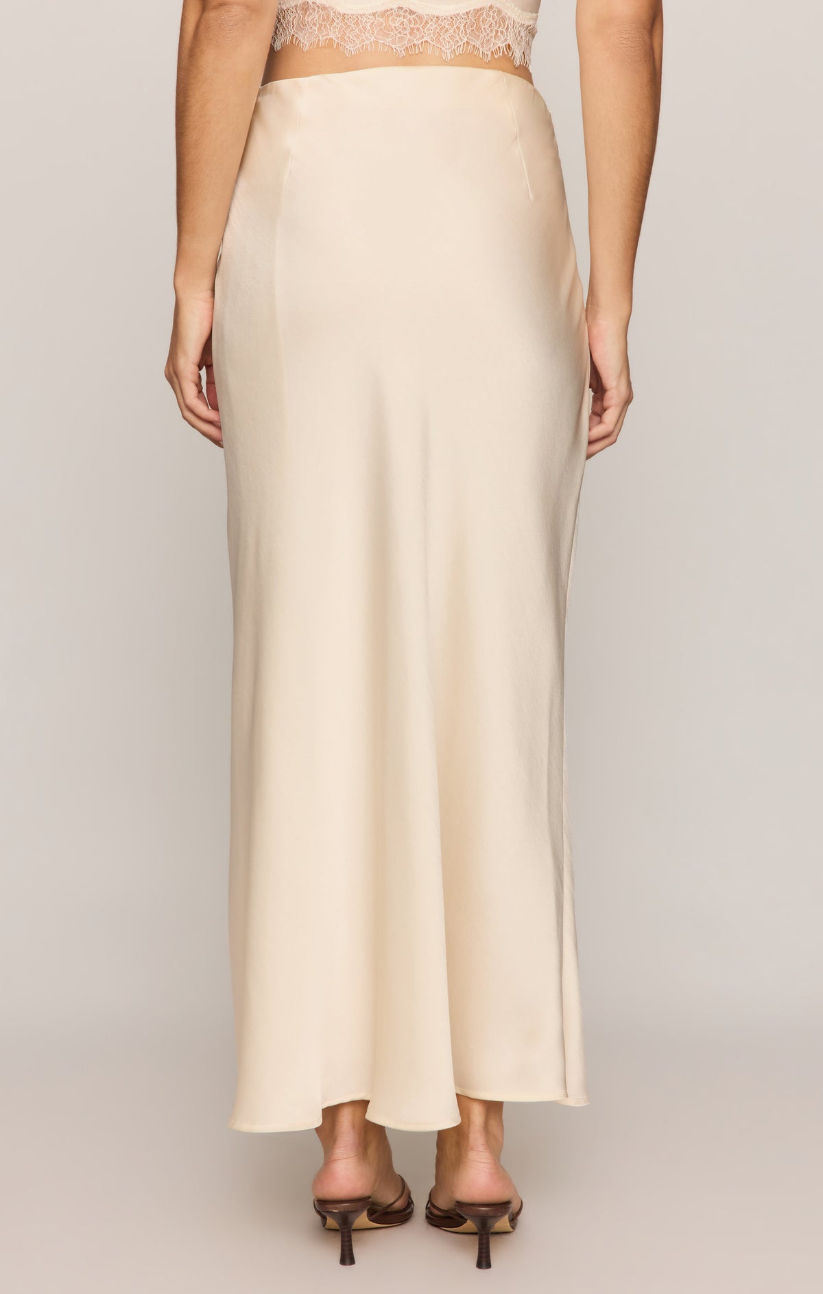 Z SUPPLY City Lights Luxe Satin Midi Skirt