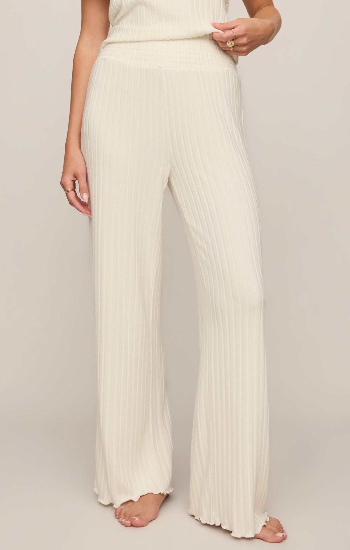 Z SUPPLY Dawn Smocked Silky Rib Pant