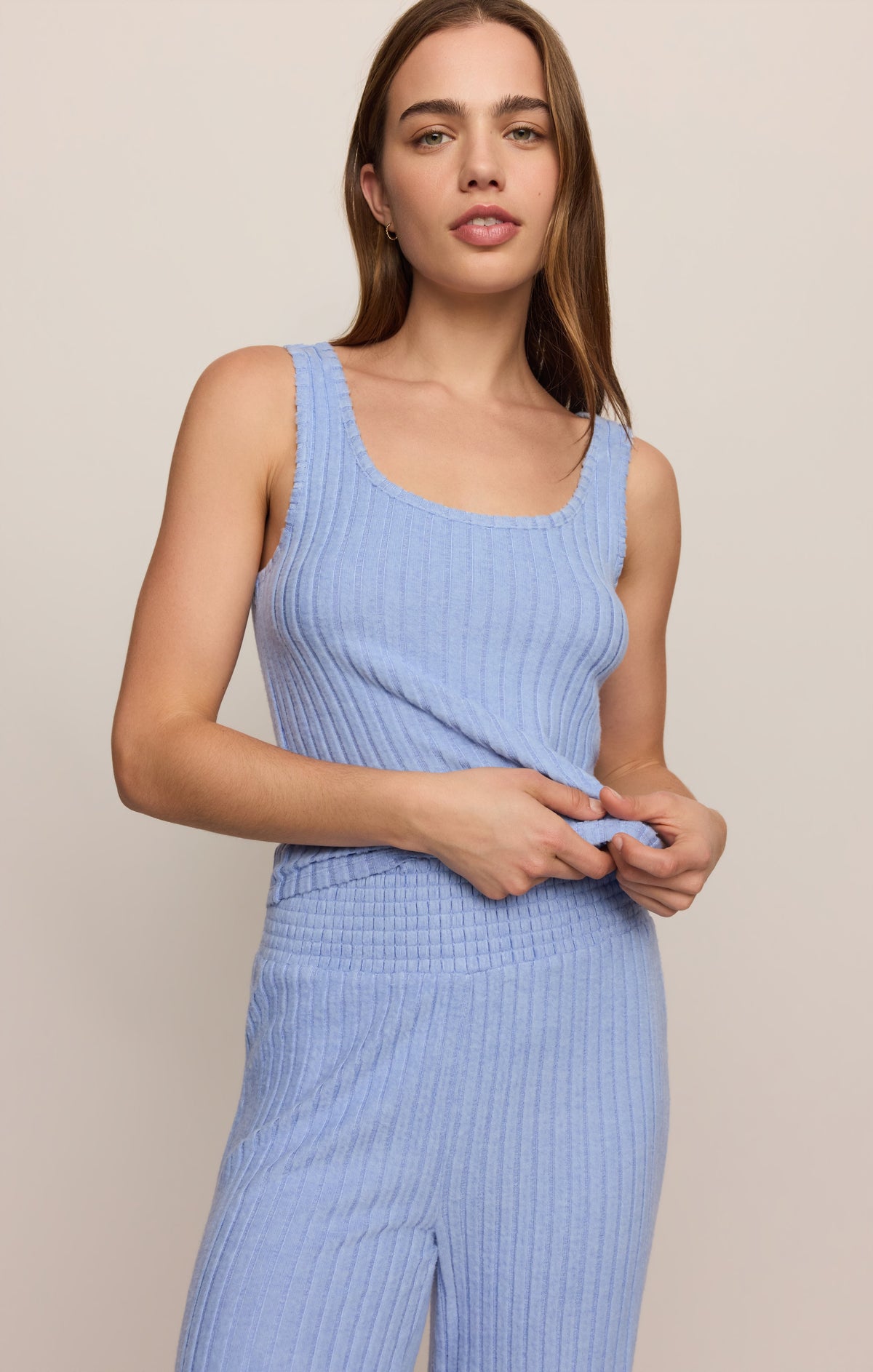 Z SUPPLY Dawn Smocked Silky Rib Pant