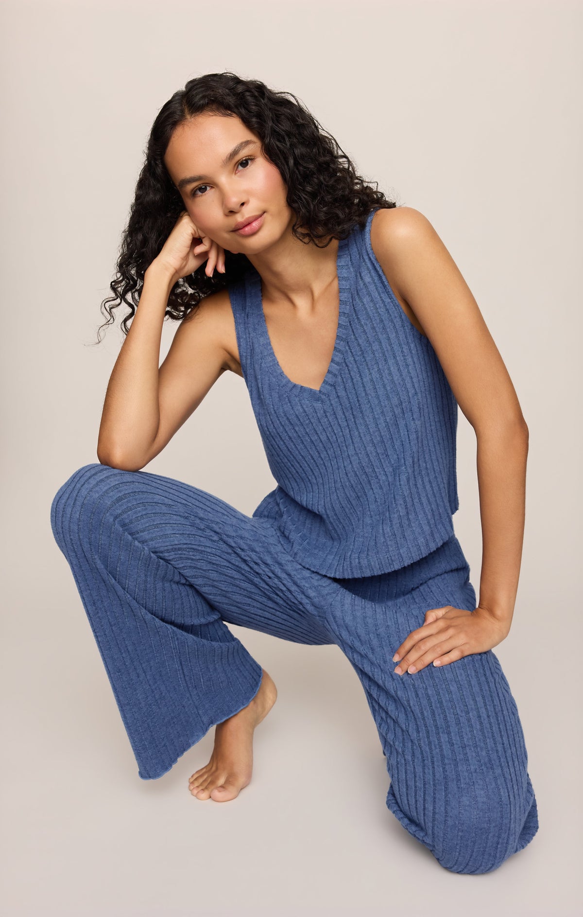 Z SUPPLY Dawn Smocked Silky Rib Pant