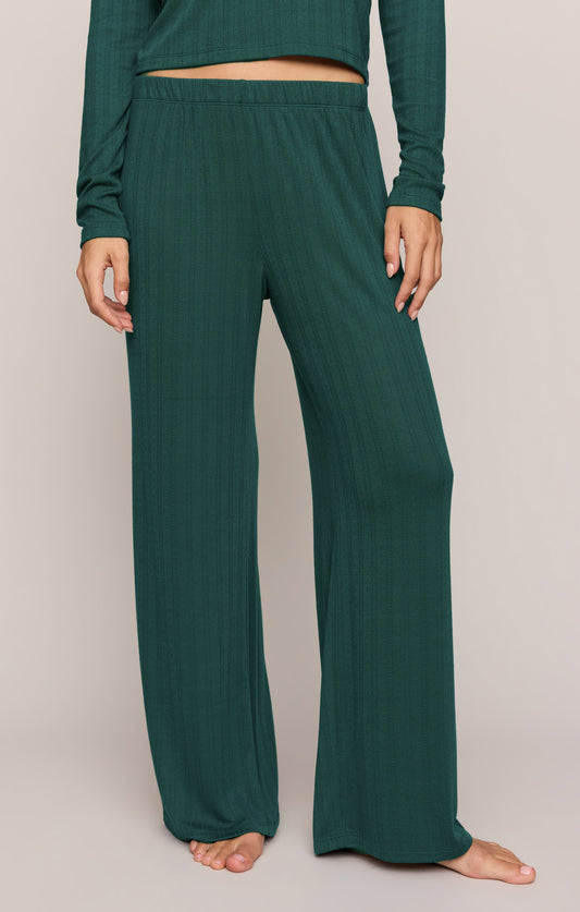 Z SUPPLY Aries Silky Pointelle Pant - Velvet Green