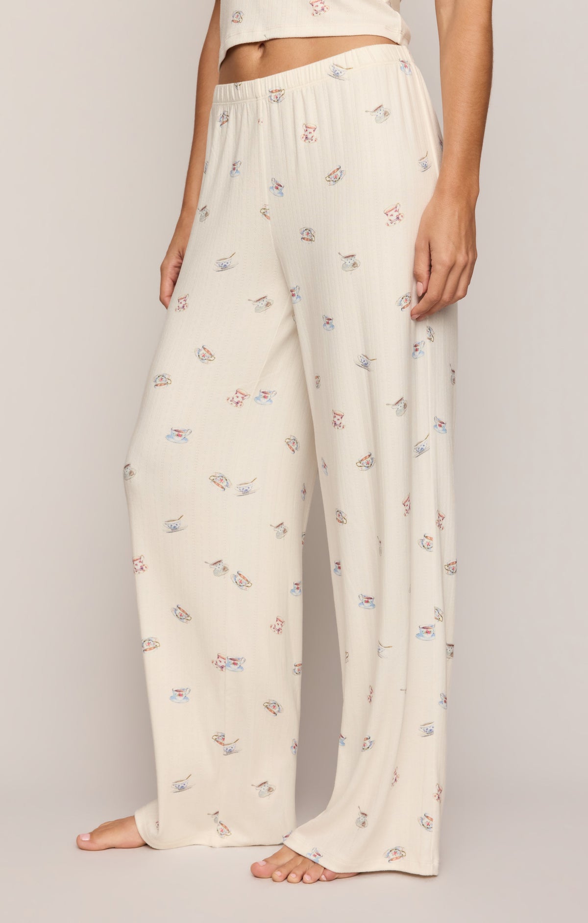Z SUPPLY Tea Time Silky Pointelle Pant - Vanilla Ice