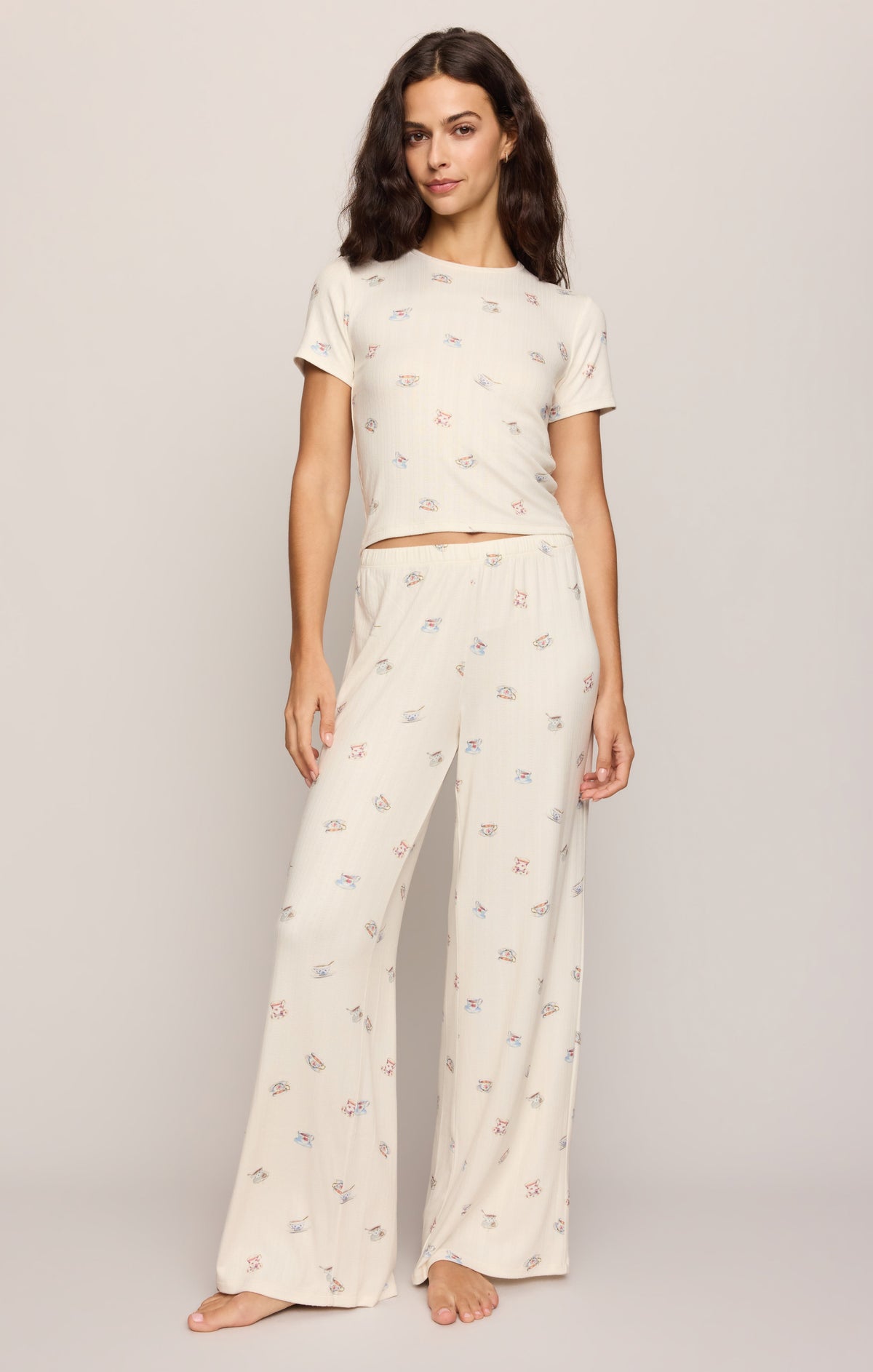 Z SUPPLY Tea Time Silky Pointelle Pant - Vanilla Ice