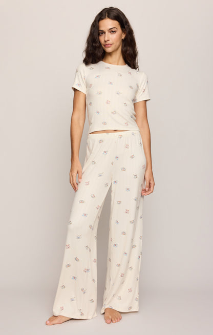 Z SUPPLY Tea Time Silky Pointelle Pant - Vanilla Ice