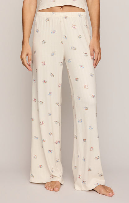 Z SUPPLY Tea Time Silky Pointelle Pant - Vanilla Ice