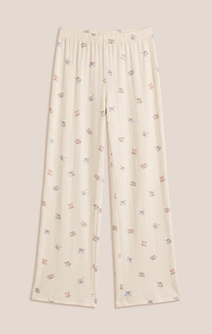 Z SUPPLY Tea Time Silky Pointelle Pant - Vanilla Ice