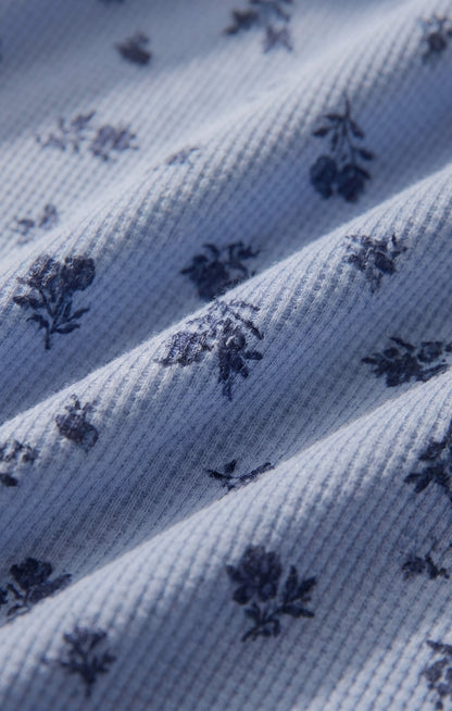 Z SUPPLY Floral Thermal Short - Crystal Blue