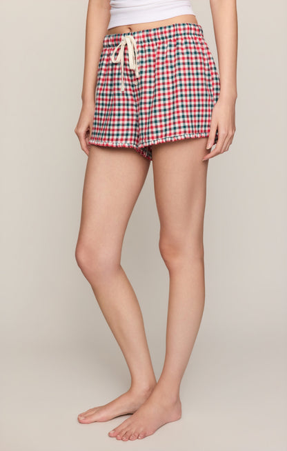 Z SUPPLY Jolly Gingham Short - Ruby Red