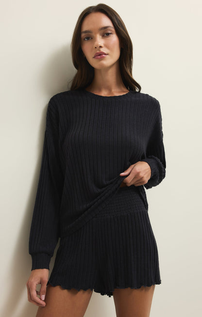 Z SUPPLY Daydream Silky Rib Long Sleeve Top