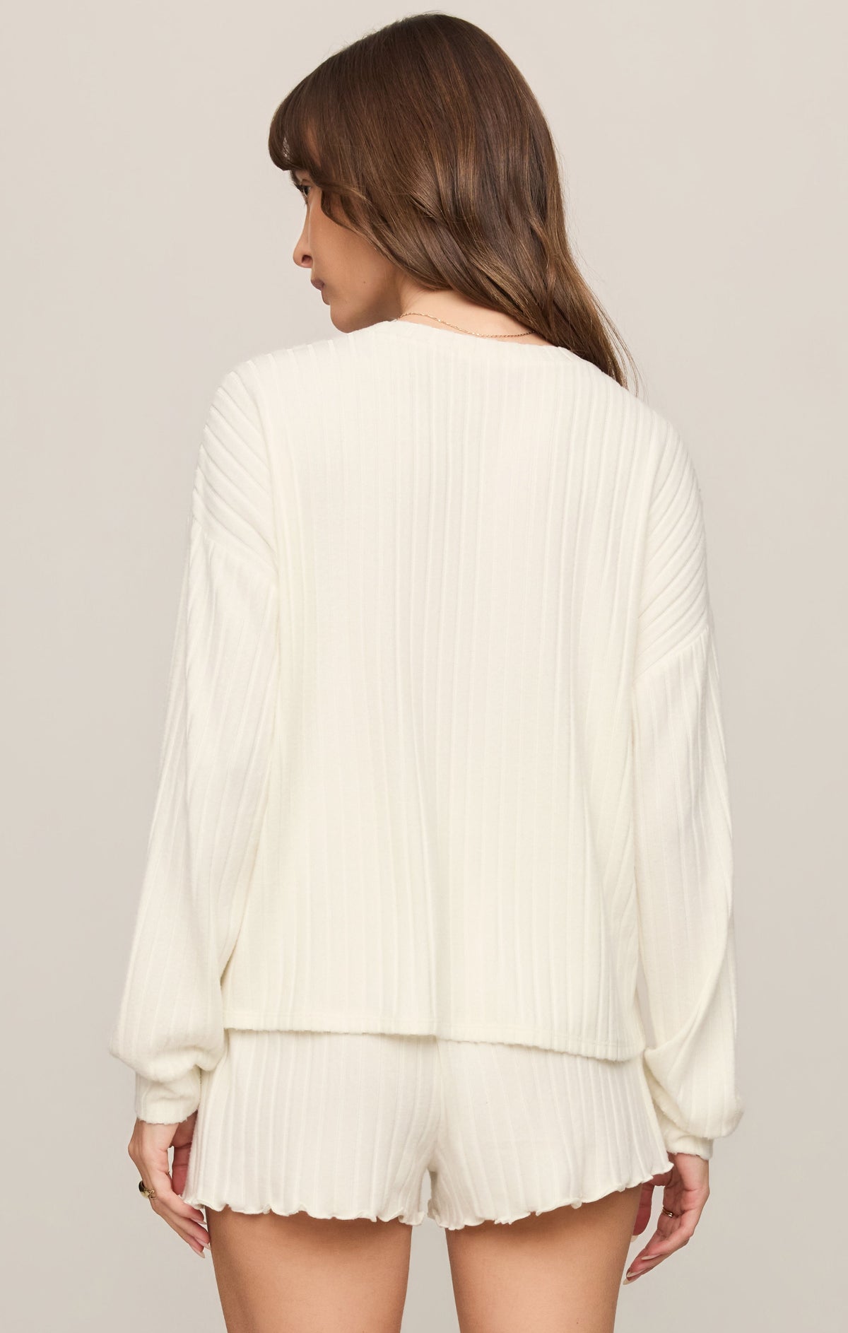 Z SUPPLY Daydream Silky Rib Long Sleeve Top