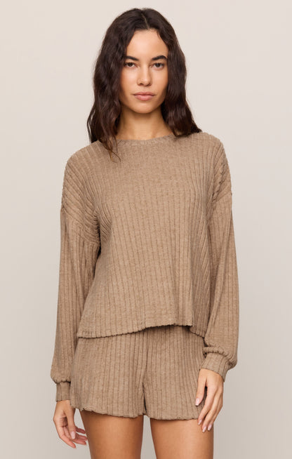 Z SUPPLY Daydream Silky Rib Long Sleeve Top
