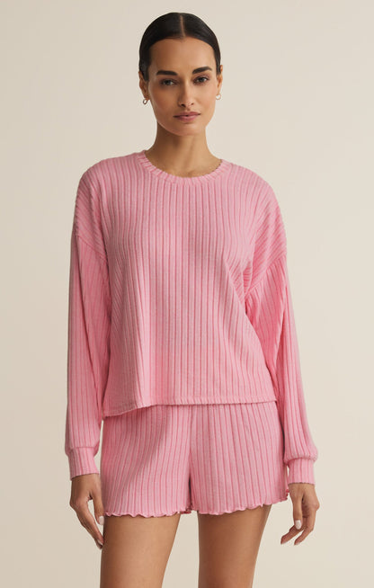 Z SUPPLY Daydream Silky Rib Long Sleeve Top
