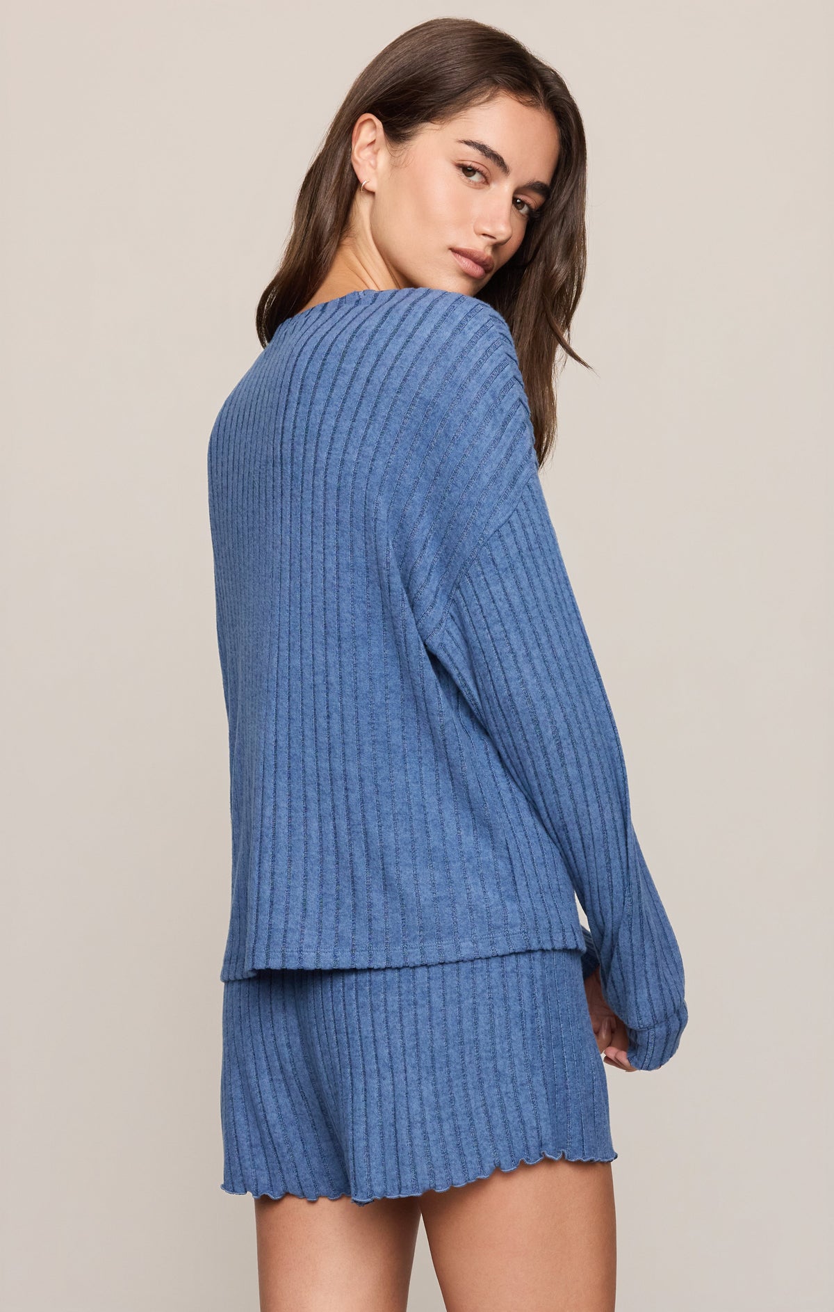 Z SUPPLY Daydream Silky Rib Long Sleeve Top