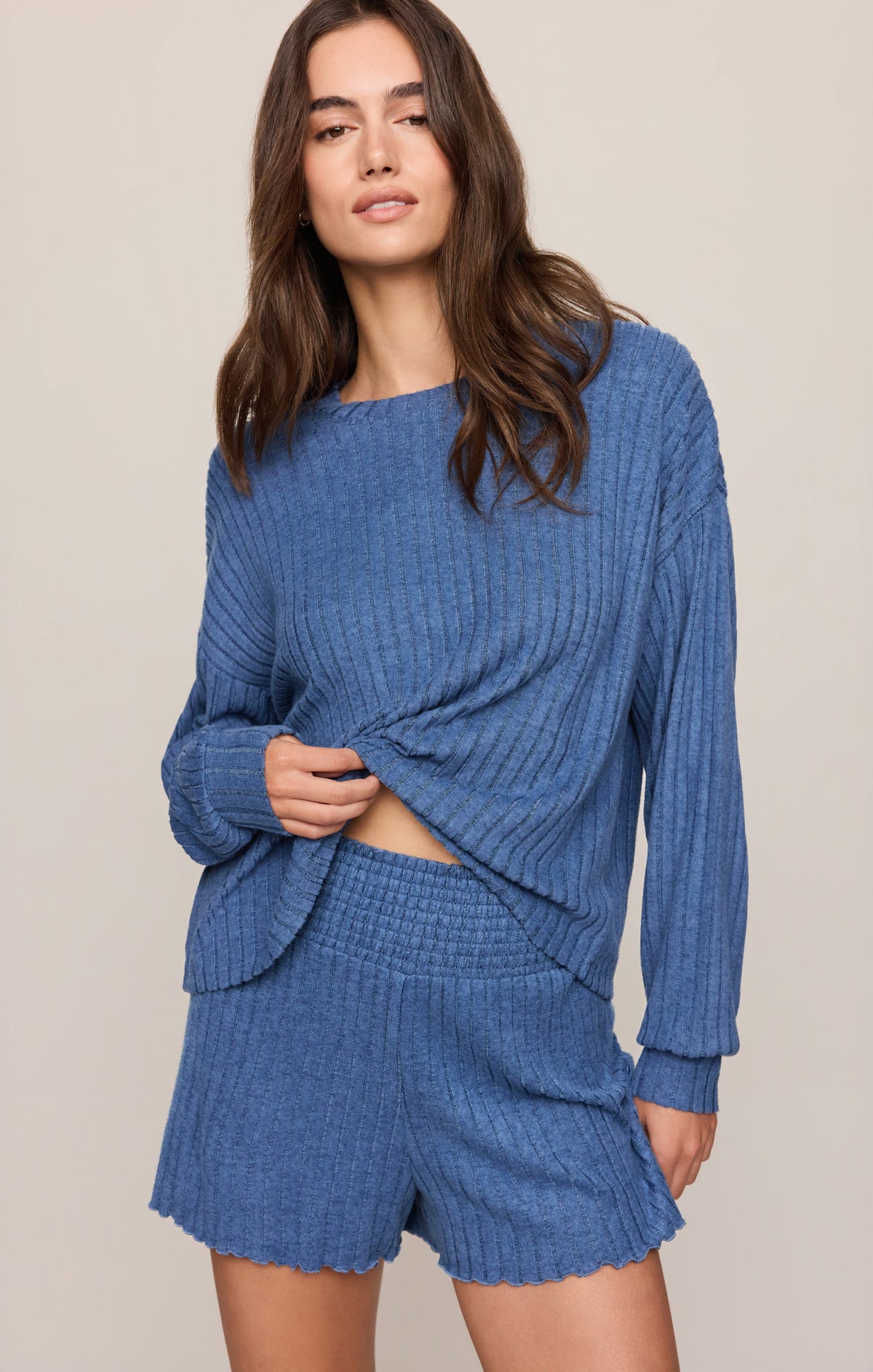 Z SUPPLY Daydream Silky Rib Long Sleeve Top