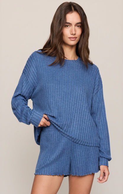 Z SUPPLY Daydream Silky Rib Long Sleeve Top