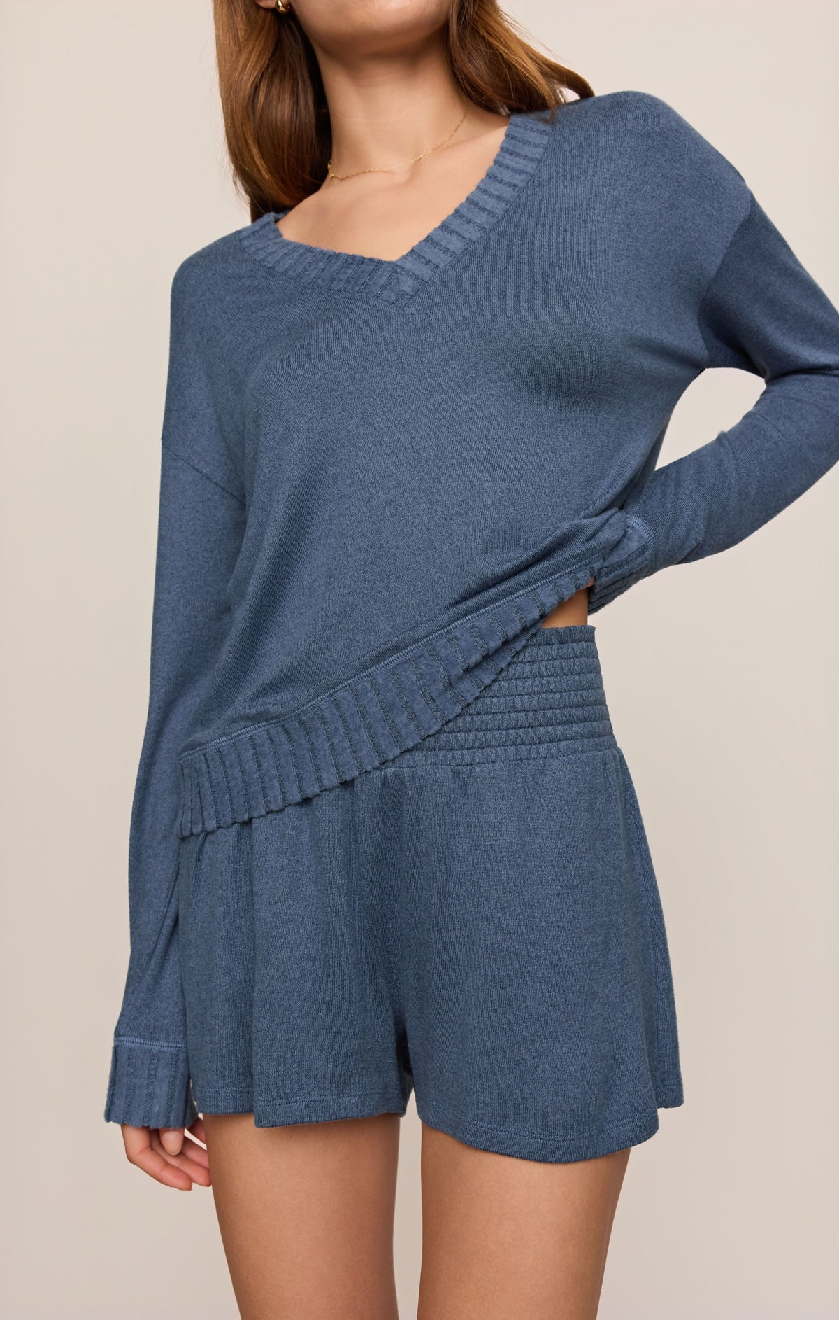 Z SUPPLY Dawn Smocked Soft Knit Short