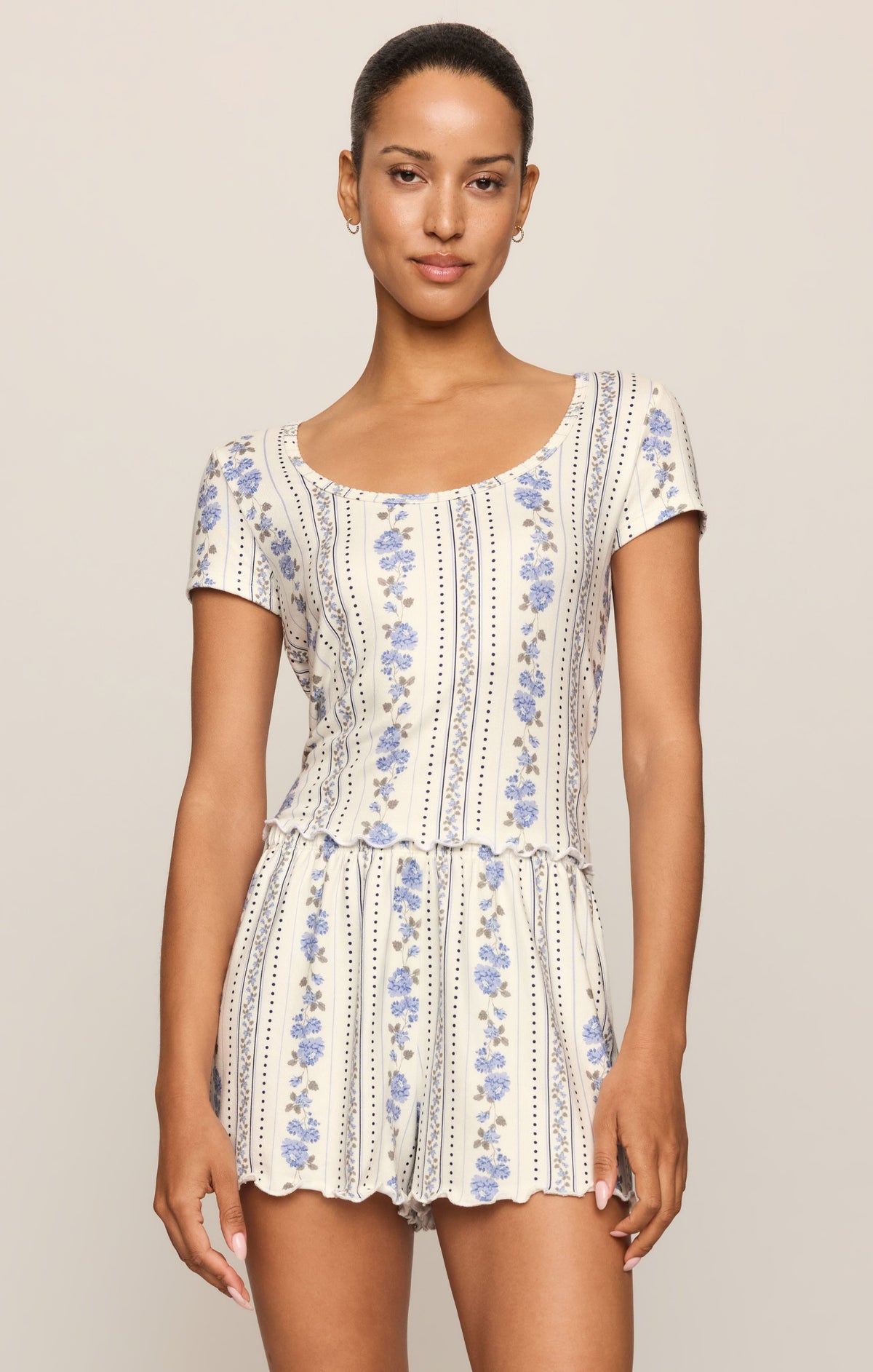 Z SUPPLY Amour Boudoir Floral Tee - Skyline