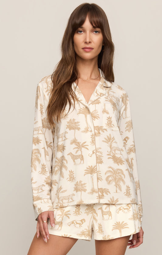 Z SUPPLY Safari PJ Long Sleeve Top - Bone