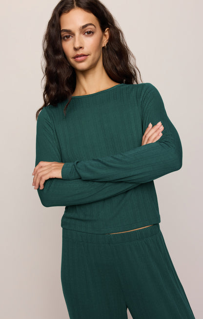 Z SUPPLY Aries Knit Long Sleeve Top - Velvet Green
