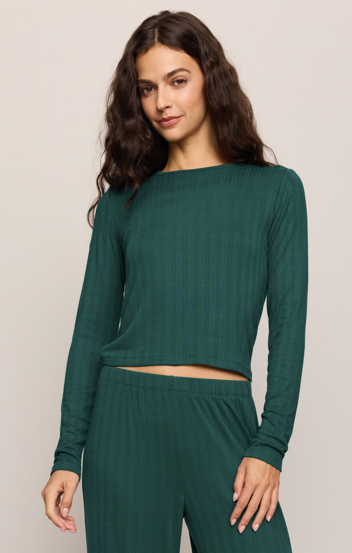Z SUPPLY Aries Knit Long Sleeve Top - Velvet Green