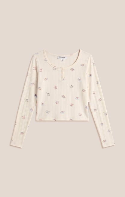 Z SUPPLY Tea Time Silky Pointelle Top - Vanilla Ice
