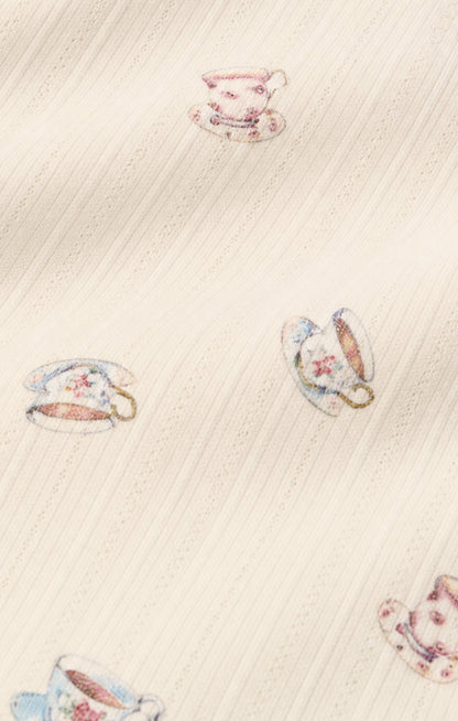 Z SUPPLY Tea Time Silky Pointelle Pant - Vanilla Ice