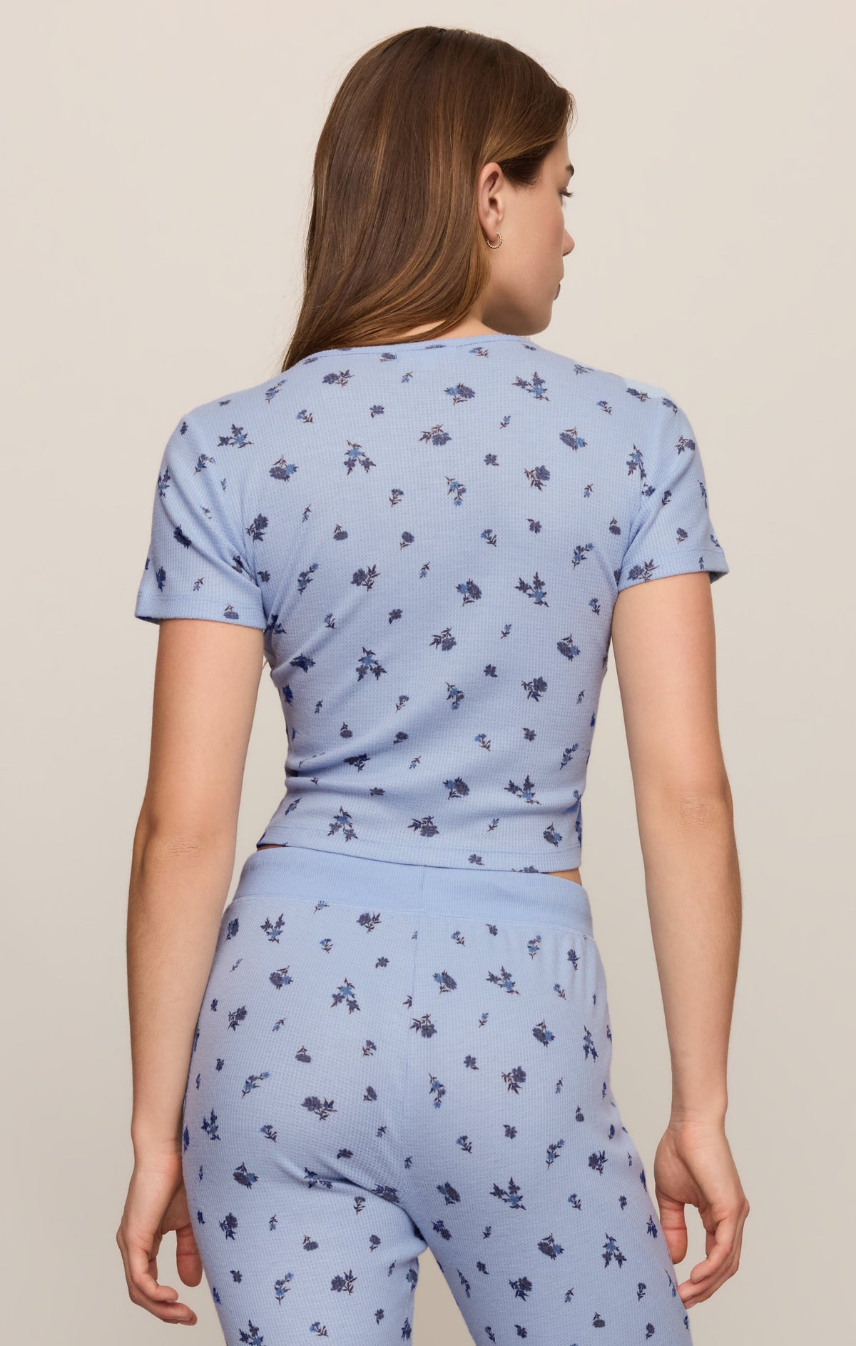 Z SUPPLY Floral Thermal Tee - Crystal Blue