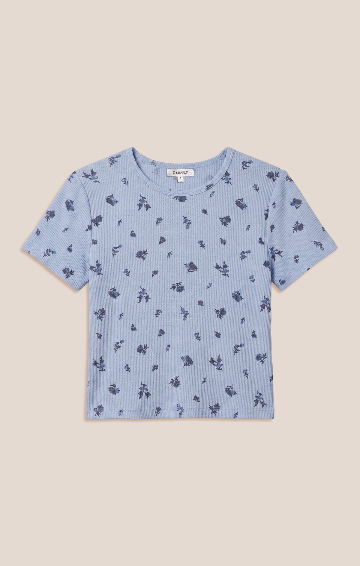 Z SUPPLY Floral Thermal Tee - Crystal Blue