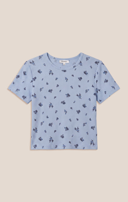 Z SUPPLY Floral Thermal Tee - Crystal Blue