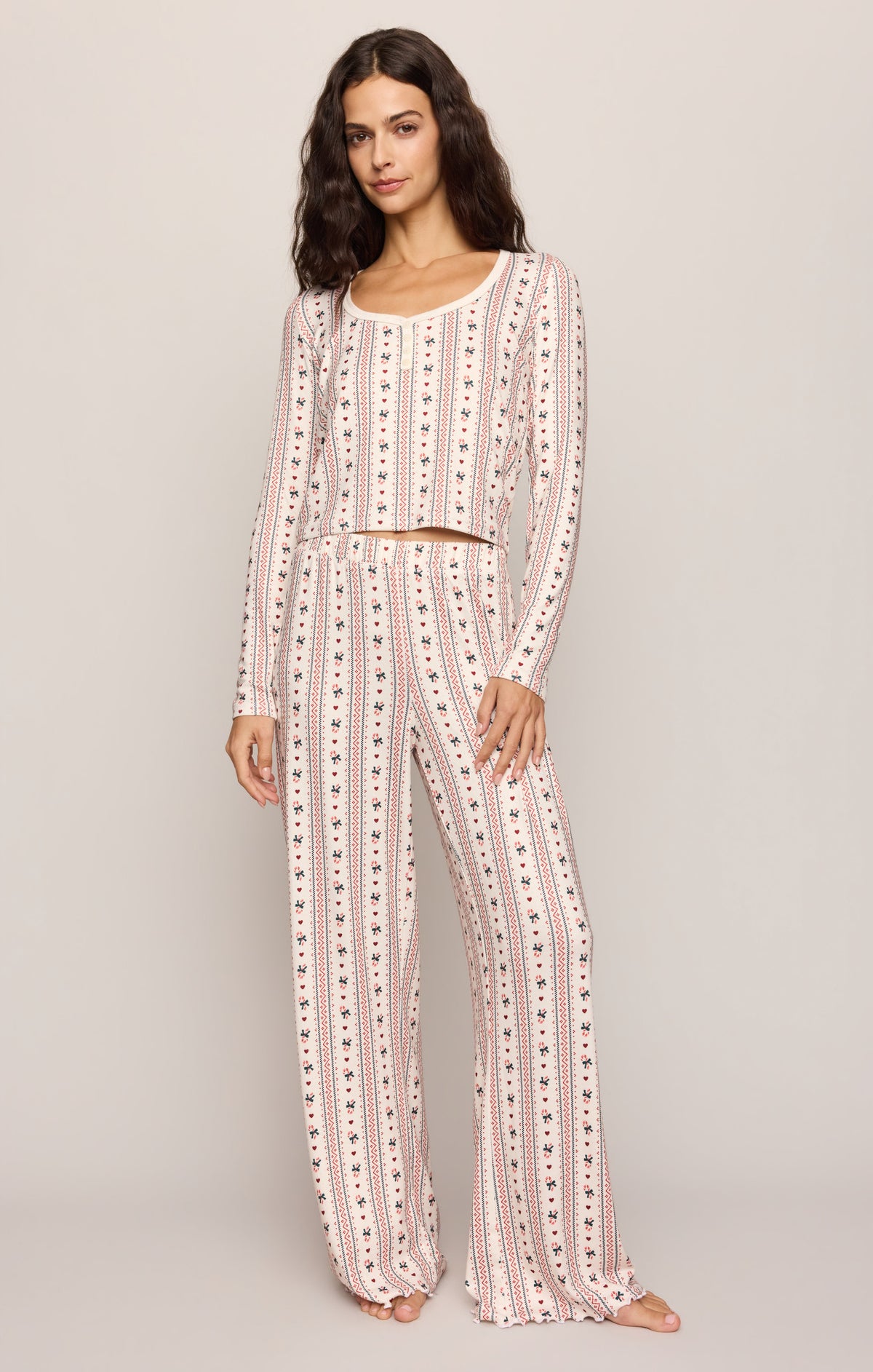 Z SUPPLY Candy Cane Long Sleeve Top - Vanilla Ice