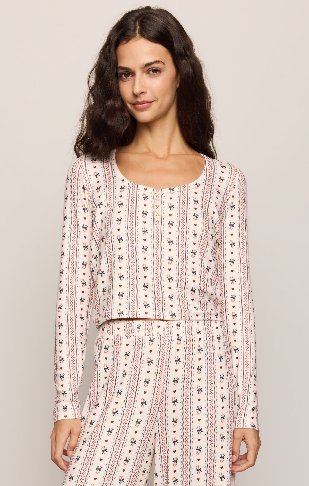 Z SUPPLY Candy Cane Long Sleeve Top - Vanilla Ice