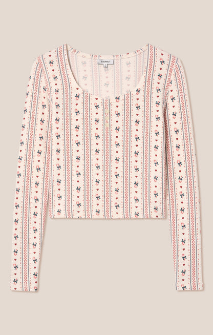 Z SUPPLY Candy Cane Long Sleeve Top - Vanilla Ice