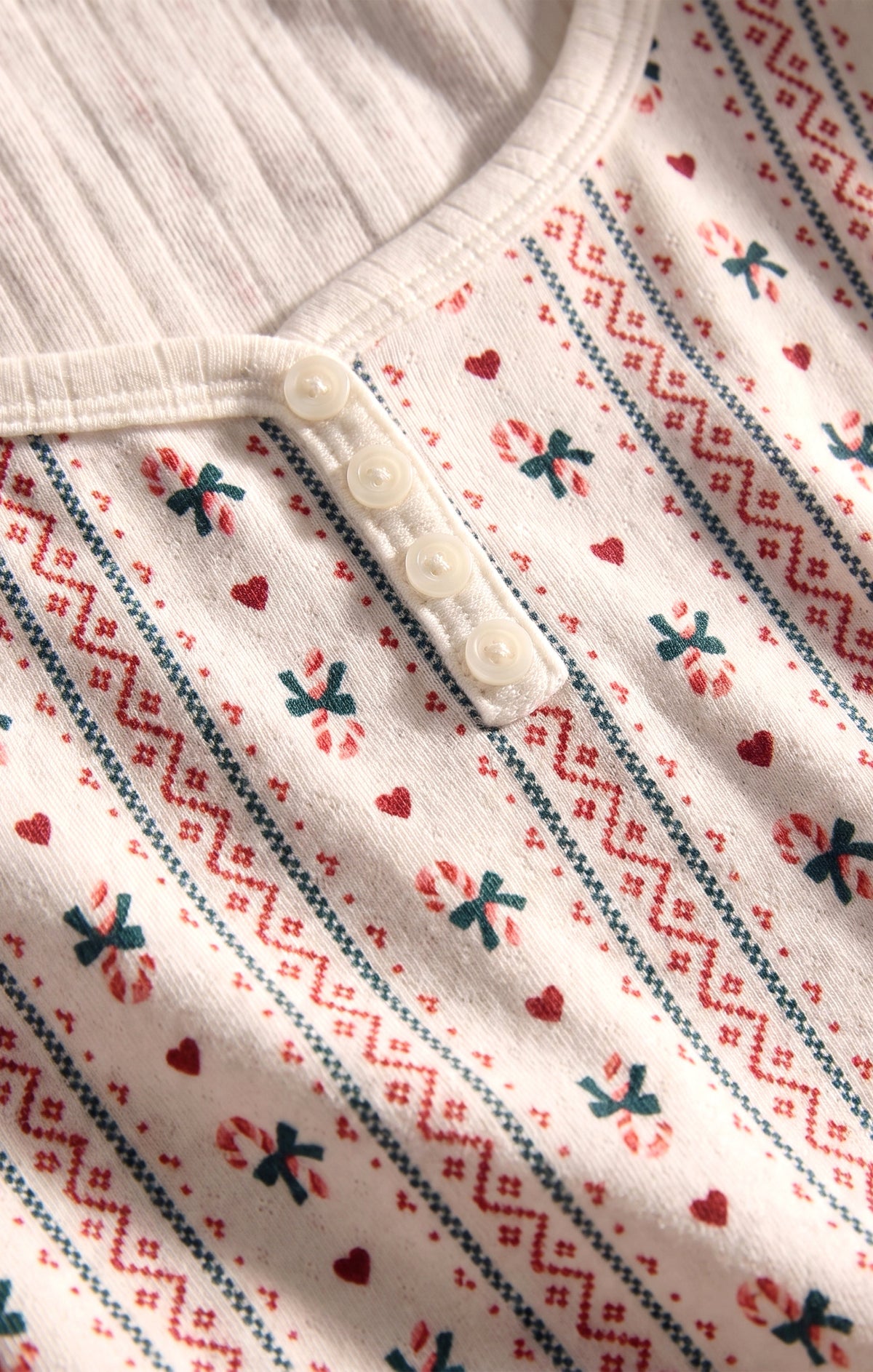 Z SUPPLY Candy Cane Long Sleeve Top - Vanilla Ice