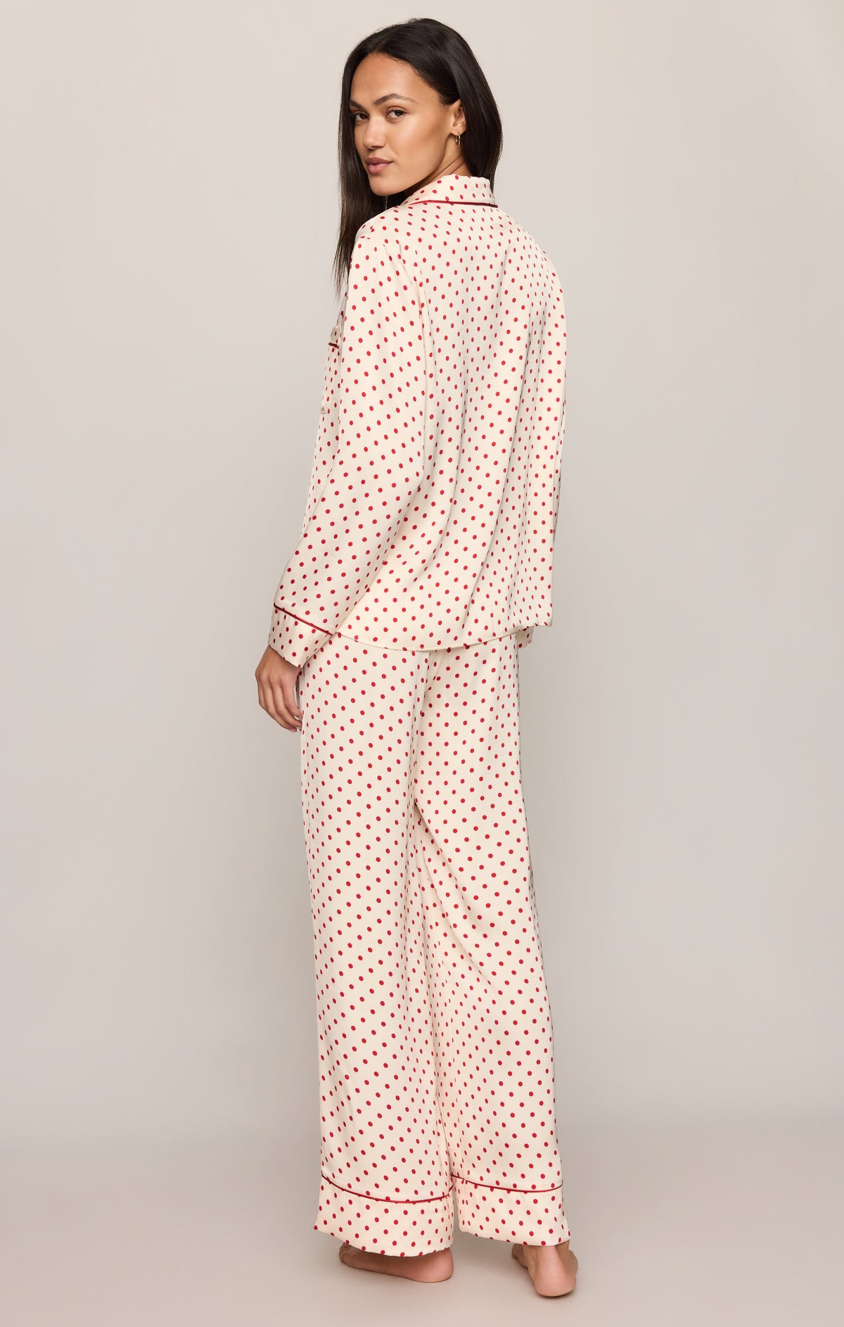 Z SUPPLY Snuggle Dot Satin PJ Set - Vanilla Ice