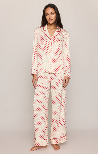 Z SUPPLY Snuggle Dot Satin PJ Set - Vanilla Ice