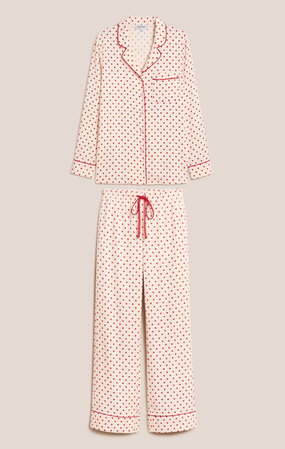 Z SUPPLY Snuggle Dot Satin PJ Set - Vanilla Ice