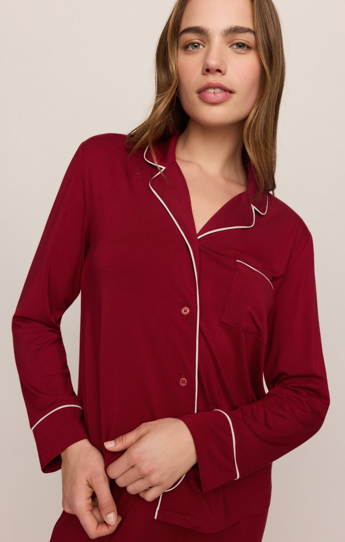 Z SUPPLY Snuggle Jersey PJ Set - Red Dahlia
