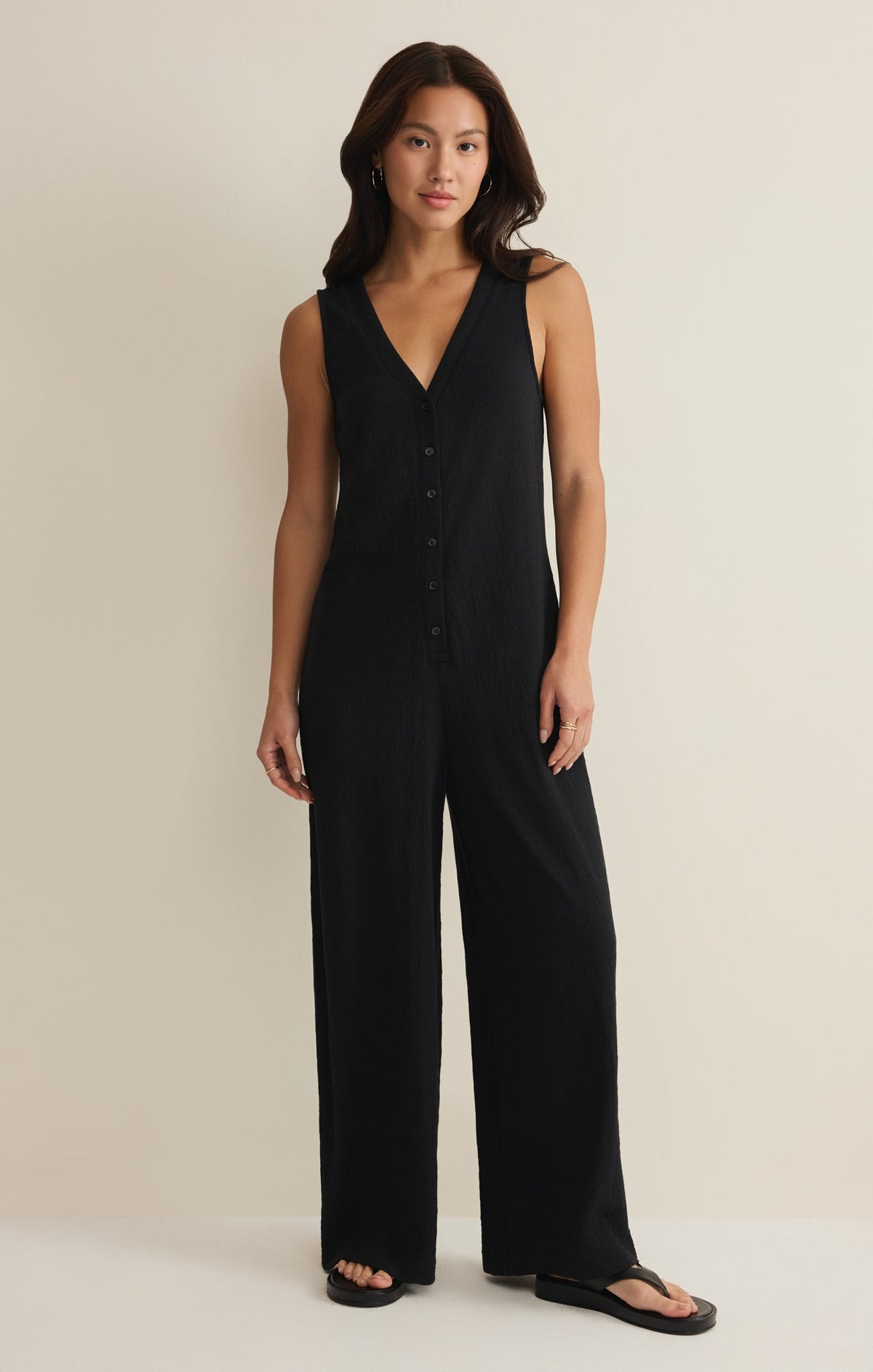 Z SUPPLY Solace Textured Slub Jumpsuit