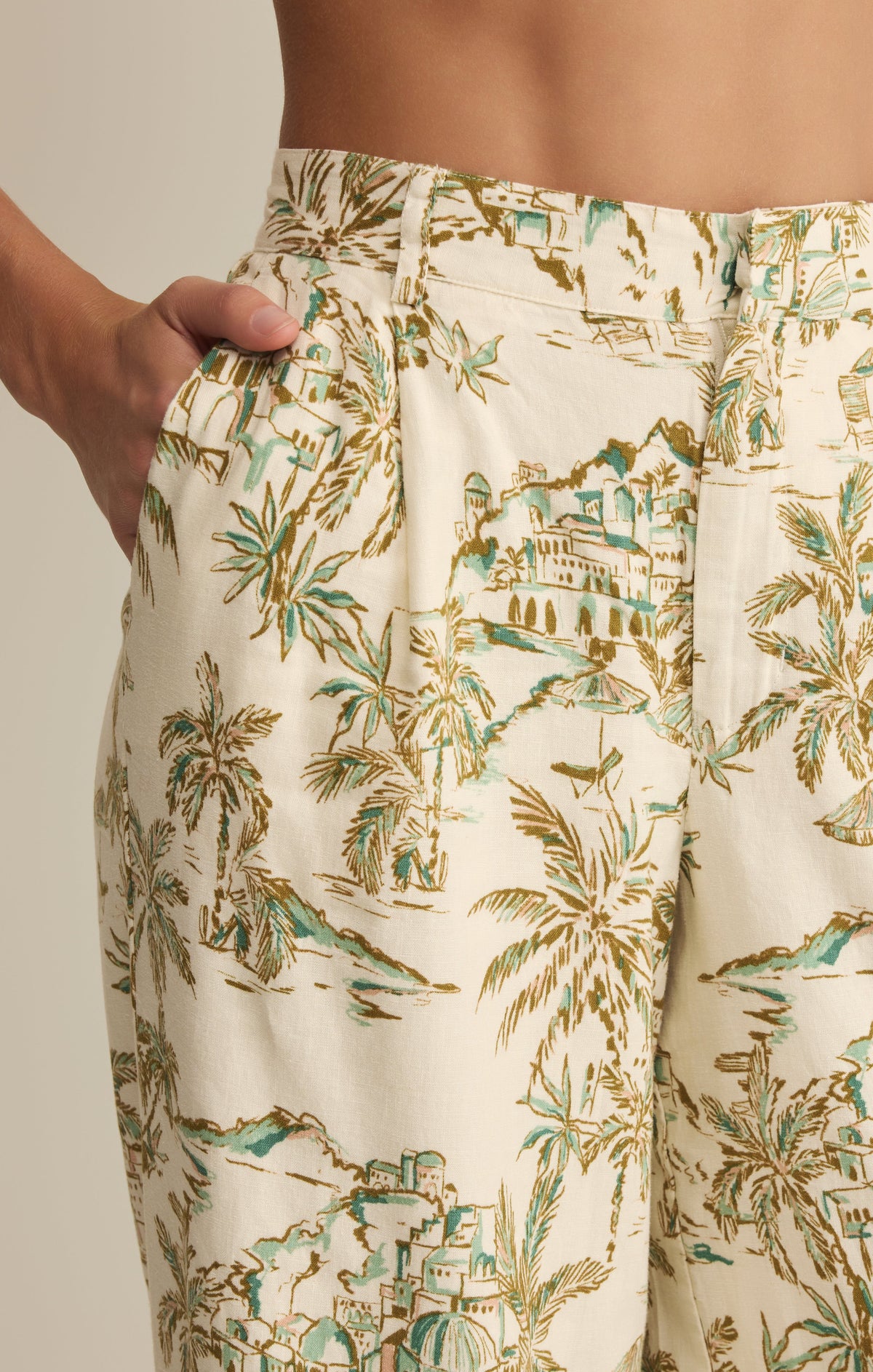 Z SUPPLY Overlook Tiki Linen Pant - Island Coconut