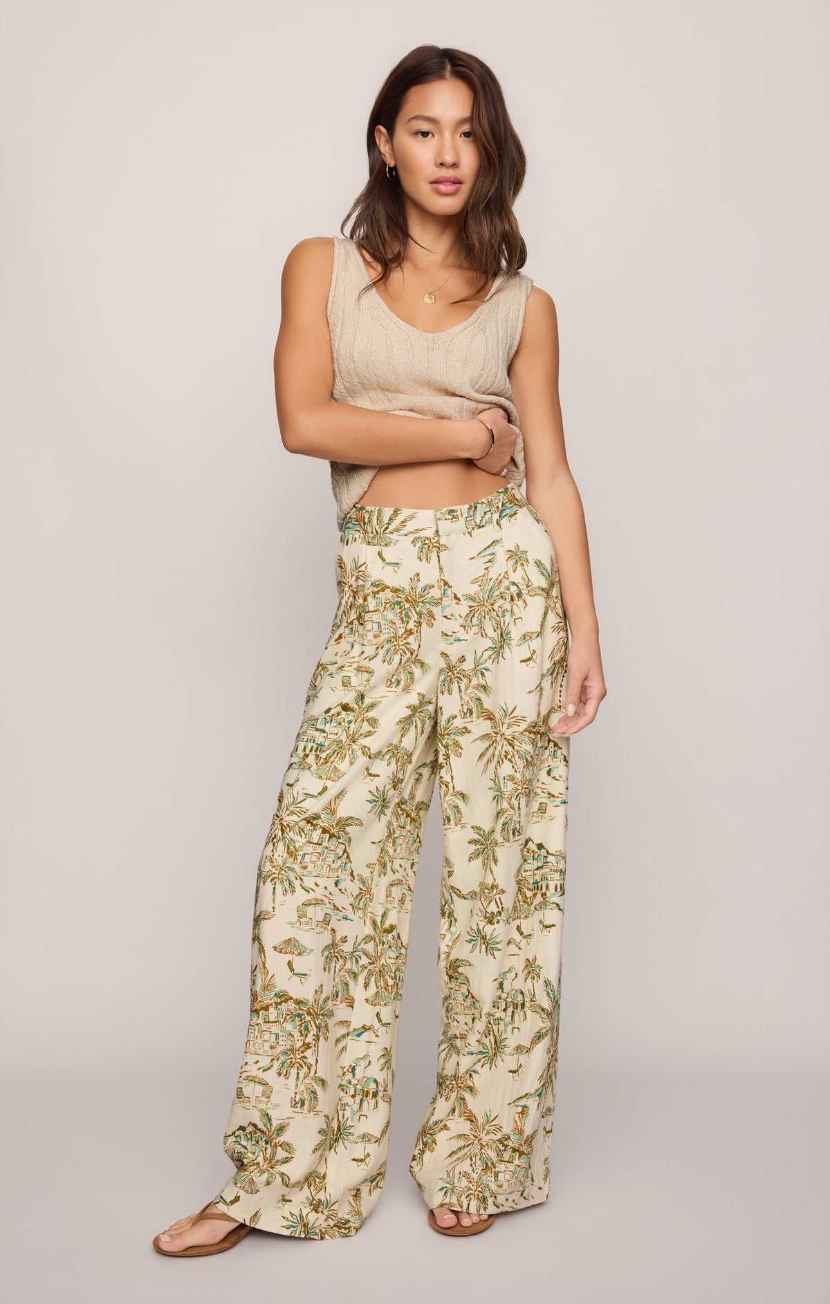 Z SUPPLY Overlook Tiki Linen Pant - Island Coconut